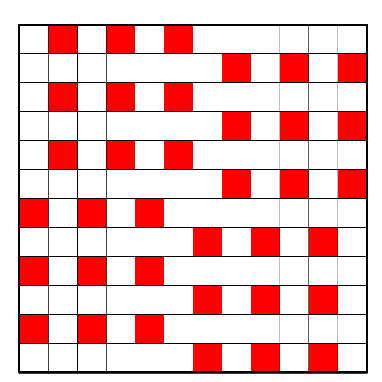 Пример раскраски поля 12×12
