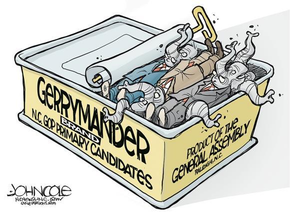 Политическая карикатура о джерримэндеринге